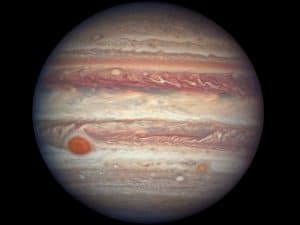 Jupiter's swirling colourful clouds