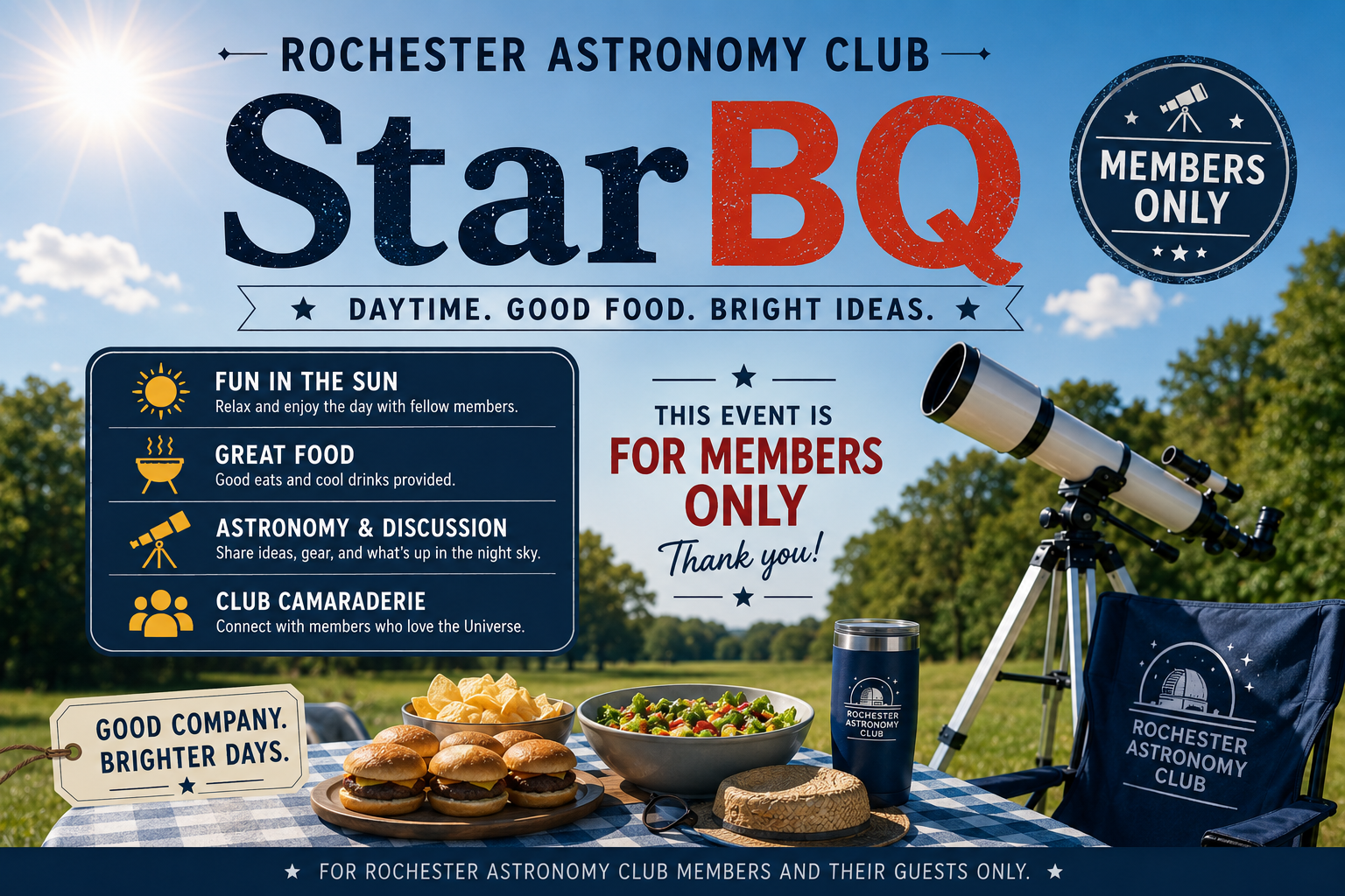 RAC StarBQ – August 16 – Members Only @ DJMOF